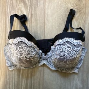 Victoria’s Secret black and white bra 38DD